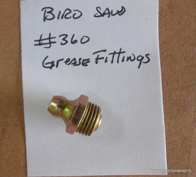 Grease Fitting For Biro Meat Saw Models 34, 44, 3334 & 4436 Slide Gib Replaces #360